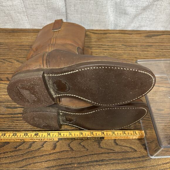 Vintage Red Wing Pecos 1178 Pull-On Work Boots Men’s 8D Brown Leather USA Made - Picture 7 of 8